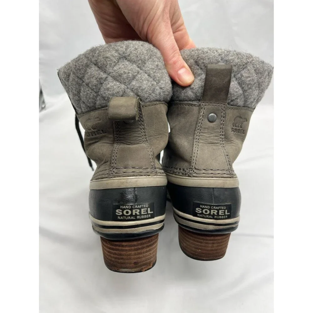 Gray Sorel Women's Slimpack Lace 2 Ankle Boots
